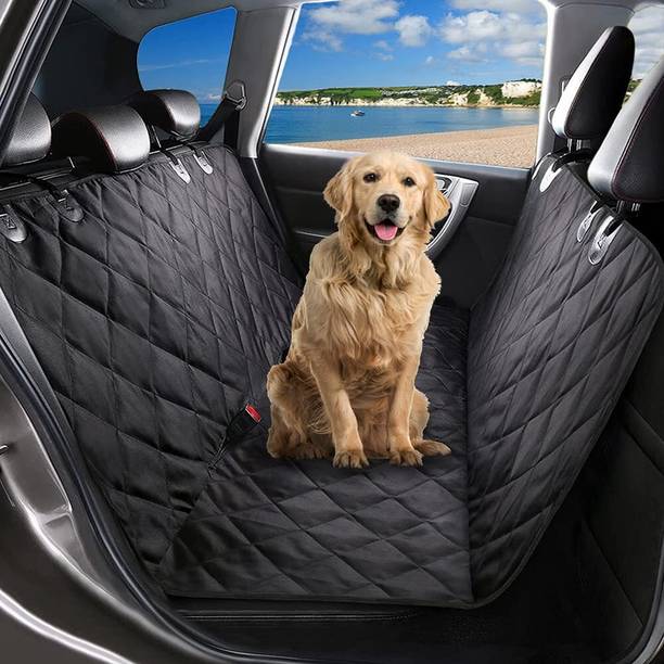 Silavya Pet Car Rear Seat Cover for Dogs & Cats | Waterproof Quilted | Universal Fit Hammock Pet Seat Cover