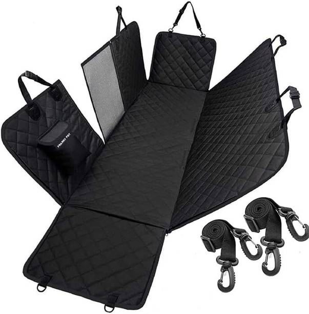 petlux Dog Car Seat Cover for Back Seat with Mesh Window and Storage Pocket Hammock Pet Seat Cover