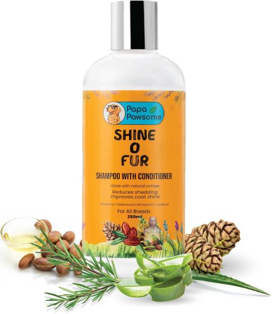 Papa Pawsome Flea and Tick Shine O' Fur Tear-Free Shampoo with Conditioner for Dog Dog Shampoo