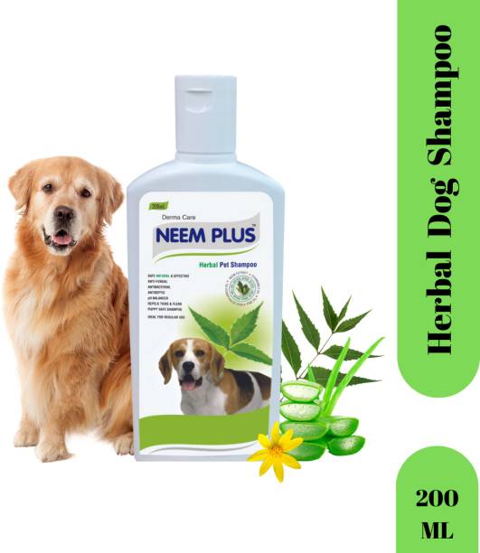 Pil Neem Plus Herbal Pet Shampoo | Antibacterial, Antiseptic, pH Balanced & Anti-fungal, Anti-itching, Flea and Tick, Allergy Relief Natural Dog Shampoo