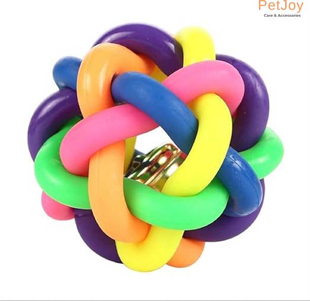 PetJoy Dog Toy Rainbow Rubber, Ball Toy for Dogs, Dog Fetch Ball, Chewing Ball, Small, Rubber, Earthenware Fetch Toy, Chew Toy, Soft Toy For Dog