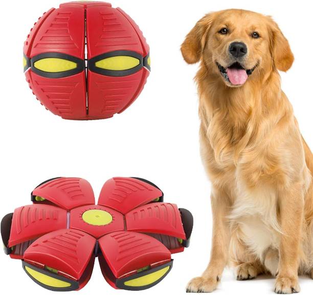 Petfun Magic Flying Saucer Ball Transforming Toy for Kids & Dogs Rubber Ball, Chew Toy, Fetch Toy, Frisbee, Rubber Toy, Tough Toy, Tug Toy For Dog & Cat