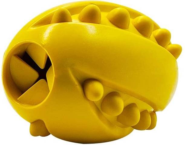 petos Yellow Rugby Ball for Dogs, Non-Toxic Chew Toys for Medium and Large Dogs Rubber Chew Toy, Rubber Toy For Dog