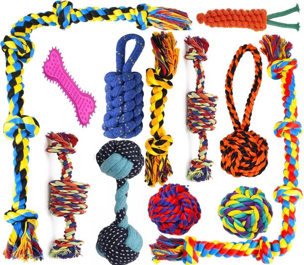 decorvaiz Tail Dog Toys+Dog Chew Toys+Puppy Teething Toys+Rope Dog Toy+Dog Toys Cotton, Rubber Ball, Bone, Chew Toy, Rubber Toy, Squeaky Toy, Training Aid, Tug Toy For Dog