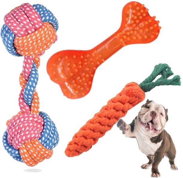 decorvaiz Dog Toys, Toys for Puppies & Medium Breed Dogs, Interactive Toys Cotton Chew Toy, Fetch Toy, Training Aid For Dog & Cat