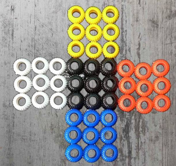 Deshraj Enterprises Five Colours Pigeons Foot Sound Rings Pack Of 40 Plastic Squeaky Toy For Bird
