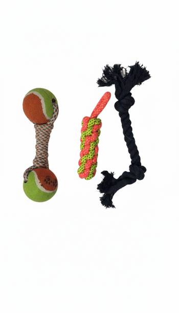 Buszbo Cotton Tug Toy, Chew Toy, Ball For Dog