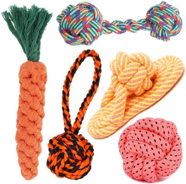 decorvaiz Dog Toys, Toys for Puppies & Medium Breed Dogs, Interactive Toys Cotton Ball, Chew Toy, Rubber Toy, Training Aid For Dog & Cat
