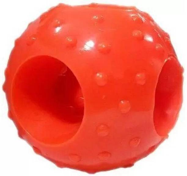 oramsa Dog Rubber Hole Ball Toy (Large, Pack of 1) Rubb...