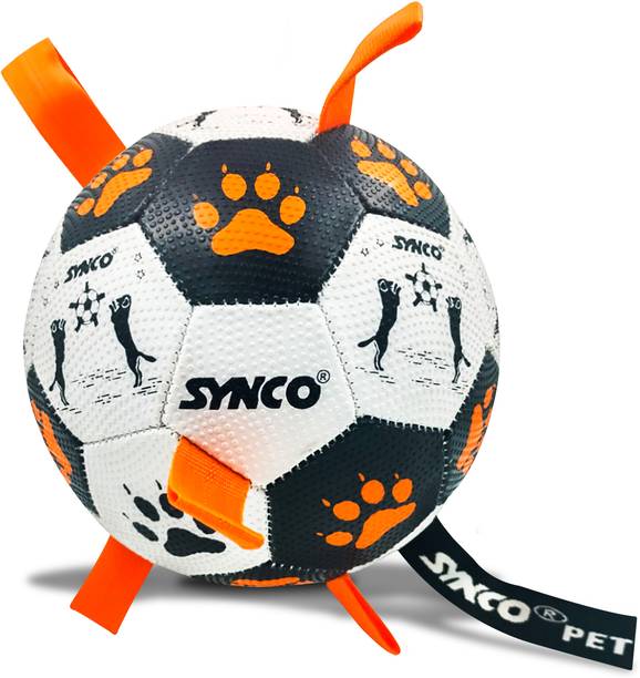 SYNCO Dog Football with Holding Loops, Dog Toy Ball, Do...