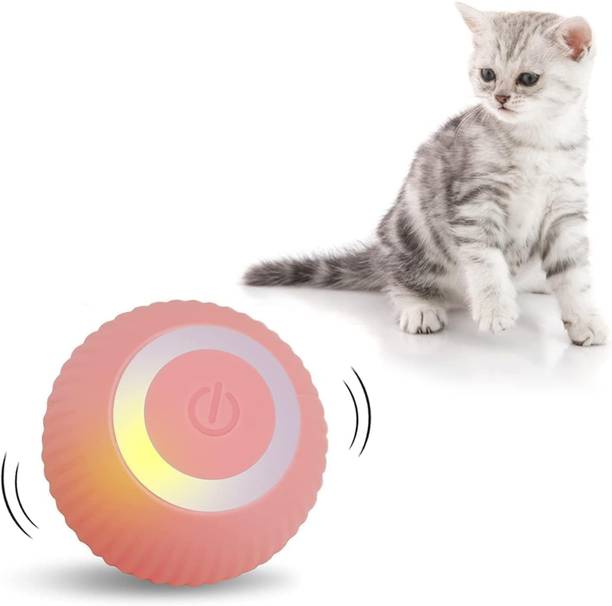 CHAMUNDA CREATION Automatic Moving Cat Toy Ball for Indoor Pet Play and Entertainment Silicone Ball, Chew Toy, Training Aid For Dog & Cat
