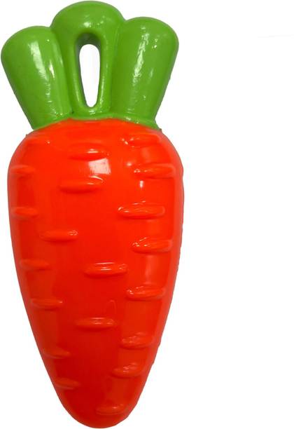 PET WORLD Carrot Fruit Dog Toy Squeaky Chew Toy Sma...