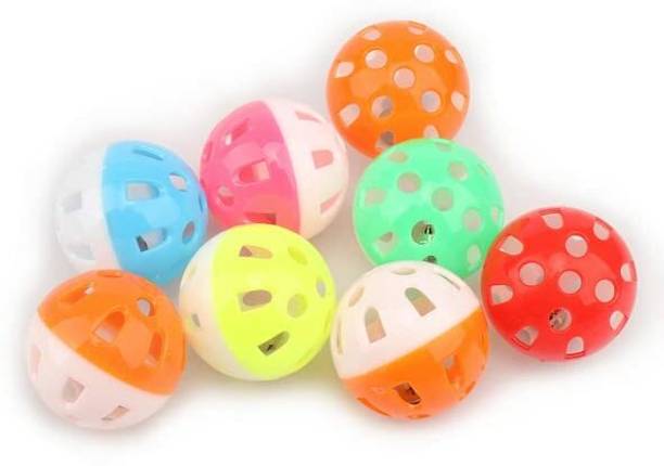VAYINATO (Pack of 3) Interactive Bell Ball Toys for Budgie, Parrot, Cockatiel, Parakeet, Plastic Ball For Bird