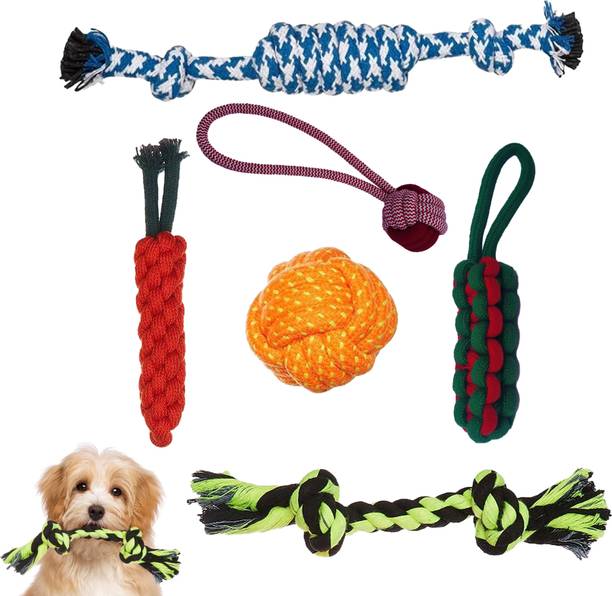 Bones UP 6 Pet Dog Toys For Puppy Chew Rope Cotton Tug ...