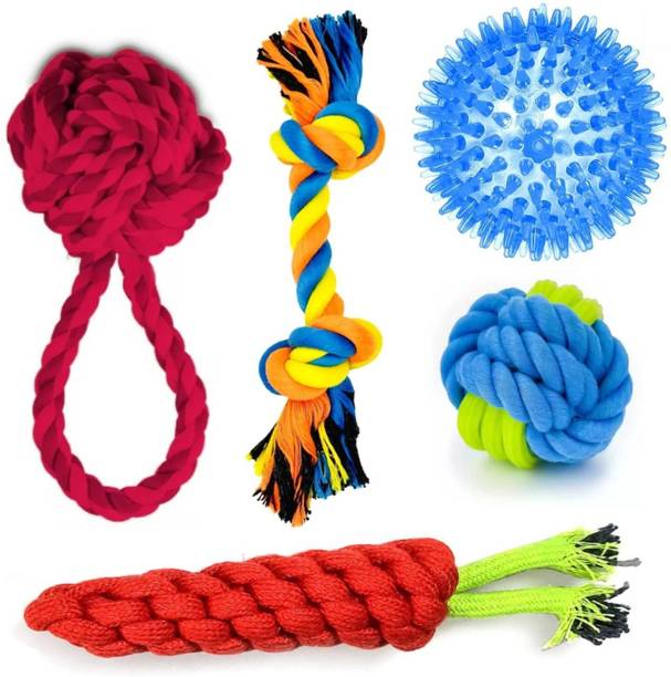 PETZLUV YOUHAVEDEAL 5 Pack Rope Dog Toy Set for Small a...
