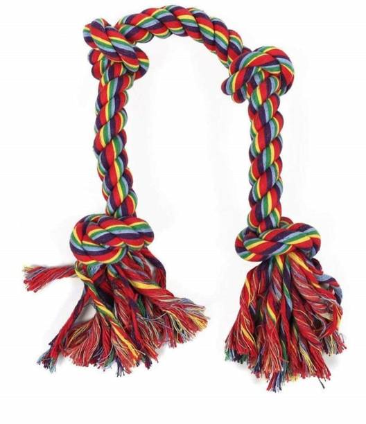MS PET HOUSE 22-Inch 4 Knots Cotton Rope Dog Chew Toy f...