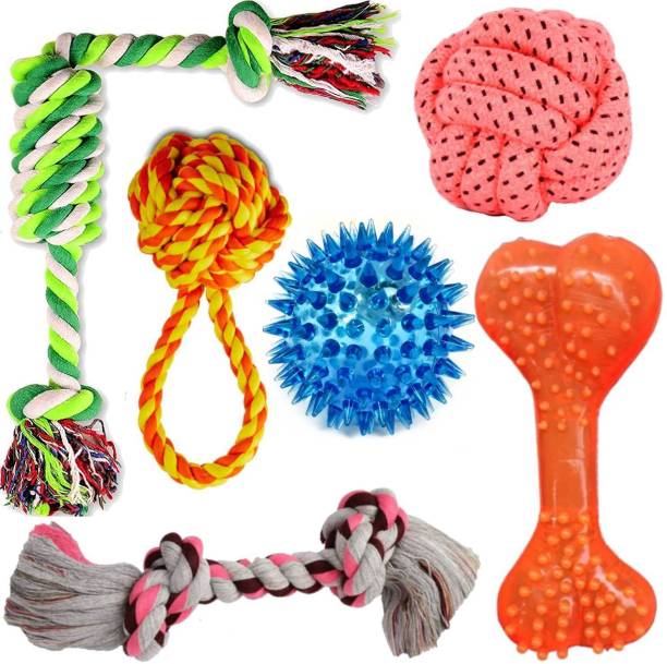 YOUHAVEDEAL Toys for Puppies & Small Dogs Toys | Rope Ball Toy | Color May Vary | Chew Toys Cotton, Rubber Ball, Chew Toy, Rubber Toy, Training Aid For Dog