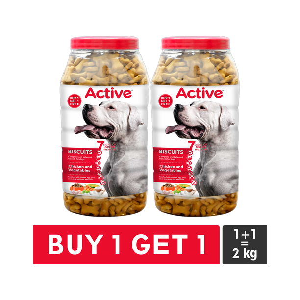 Active Treat Biscuits Buy 1 get 1( 1kgX 2) Real Chicken Dog Treat