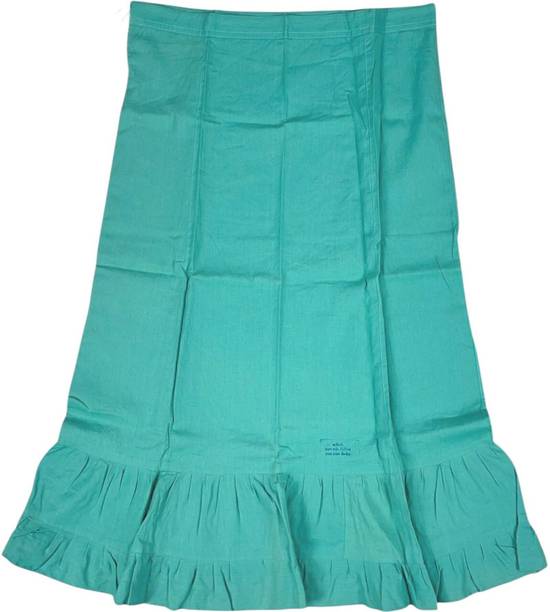 Belizzi Paridhan Light Sea Green Saree Petticoat Pure Cotton Petticoat