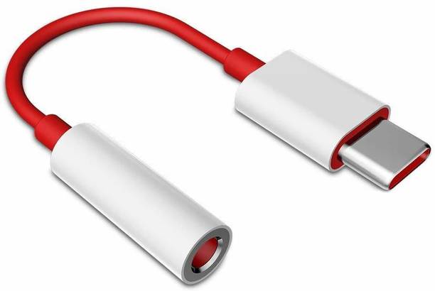 Jhs Red, White Type C to 3.5mm Splitter Stereo Audio Jack Converter Adapter Phone Converter