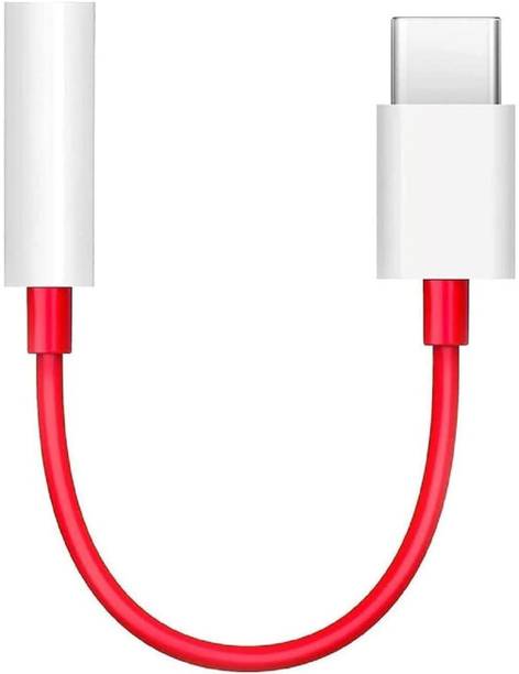 OnePlus Red, White Type C to 3.5 mm Earphone Connector Jack Phone Converter