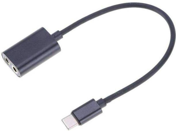 DRUMSTONE Multicolor Earphone Headphone Splitter Type C to Dual Female Y Splitter Cable Phone Converter