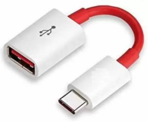 ASWORLD Red, White USB Type C OTG Adapter (Pack of 1) Phone Converter