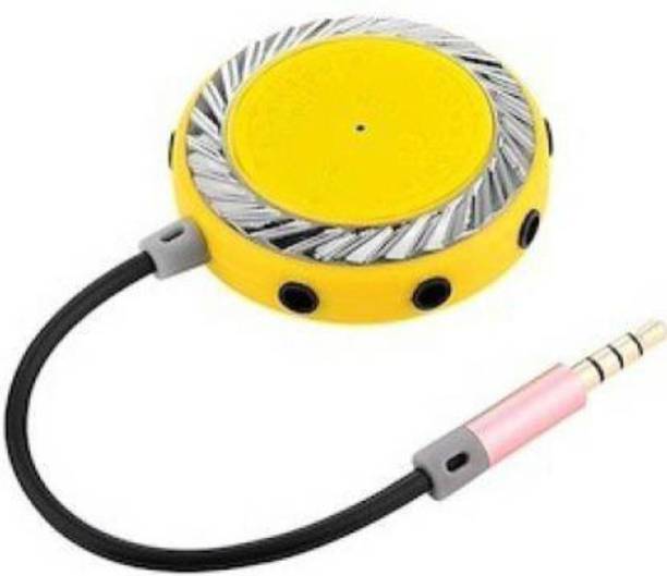 Iris Grape Yellow ® 3.5MM Jack 9-Way Multi Earphone Headphone Mike Splitter Phone Laptop Audio Phone Converter