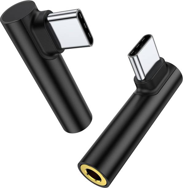 CRAYOTALK Type C to 3.5mm 2 Audio Jack Audio Connector USB Type c Headphone Converter Cable Stereo Jack Phone Converter