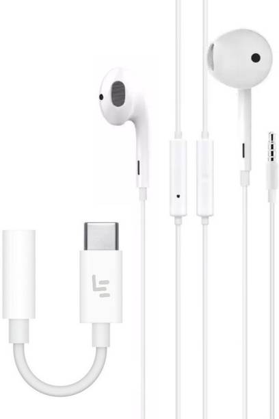 Pacificdeals White Combo of Type C Connector Audio Jack & 3.5 mm Earphone For Oppo Realme Oneplus Phone Converter