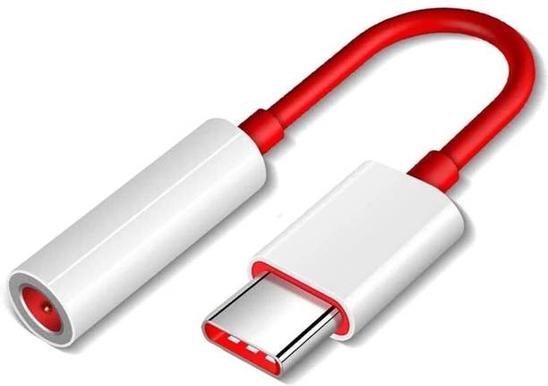ankSONline Red Type C to 3.5mm Headphone Adapter for OnePlus Nord 3, Nord CE 3, Nord CE 3 Lite Phone Converter
