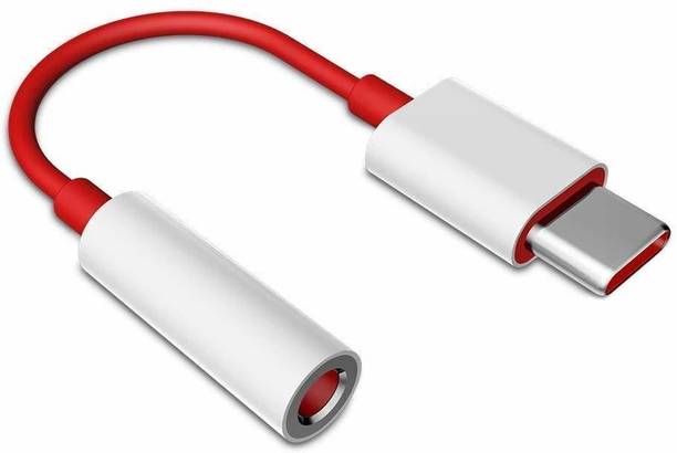 MGT Red, White Usb data cable 0.12 Type C to 3.5 mm Jack Audio Connector -Compactable0826 Phone Converter