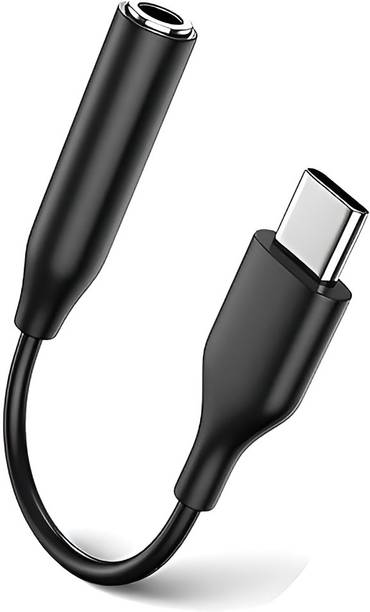 nikolve Black Type C to 3.5mm Audio Jack Connector, Headphone Converter for All Type C Devices Phone Converter