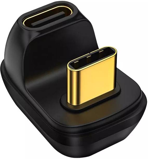 SCALEBEE Black U Shape USB Type C Male to Female Otg Adapter Connector 5A / 100W / 40Gbps Phone Converter