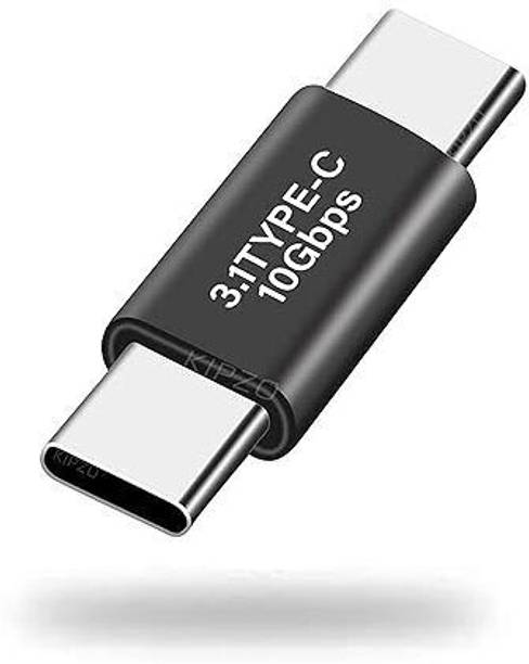 TECHGEAR Black Type C Male to Type C Male Adapter, 40Gbps USB Type C Adapter Support 8K@60Hz Phone Converter