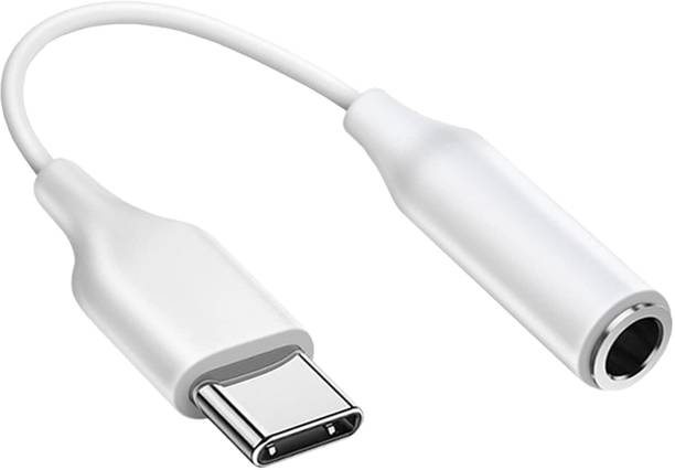 JAZX White Type C to 3.5 mm Jack Audio Connector Especially for Android Mobiles Phone Converter