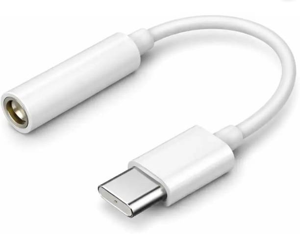 PRODART White USB Type C to 3.5mm Audio Connector Adapter| For Android & iPhone Type-C Phones Phone Converter
