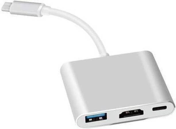 GoodsBazaar Silver TYPE C YO USB HDMI AND TYPE C Phone Converter