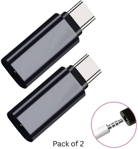 MAK Black USB Type C to Jack 3.5mm Audio Connector Metal Mobile Adapter Phone Converter