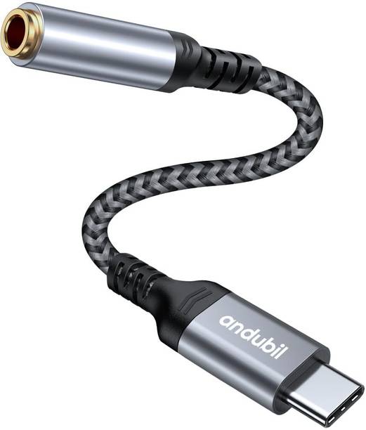 Andubil Silver Type C to 3.5mm Audio Jack Connector, USB C to 3.5mm Headphone Converter Adapter Phone Converter