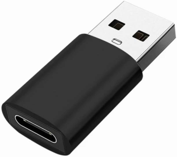 ZENIFY Black Type C Female to USB A Male Connector Adapter Compatible for All Type-C Devices Phone Converter