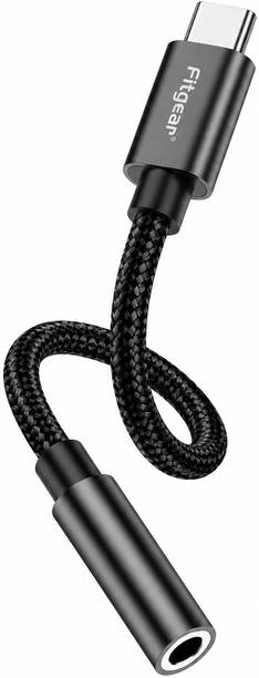 Fitgear Black Type-C to 3.5 mm Female Adapter Phone Converter