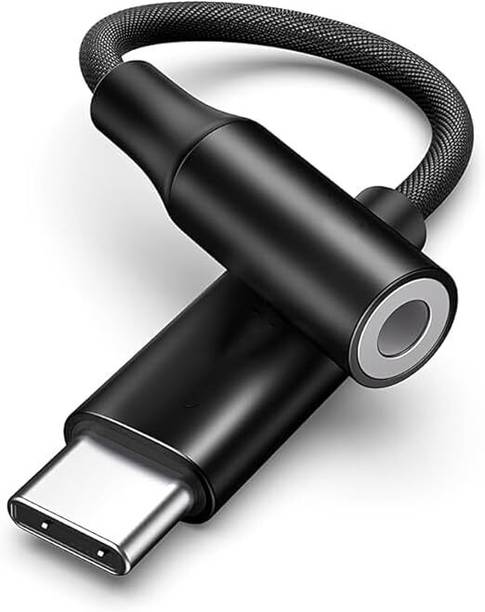 HOMEMO For IPhone 15 Series&Galaxy A&F&M&S Series&Redmi&OnePlus&Google&Nothing(Black) Type C to 3.5 mm Jack Adapter DAC Mobile Compatible Headphone Stereo Audio Aux Phone Converter