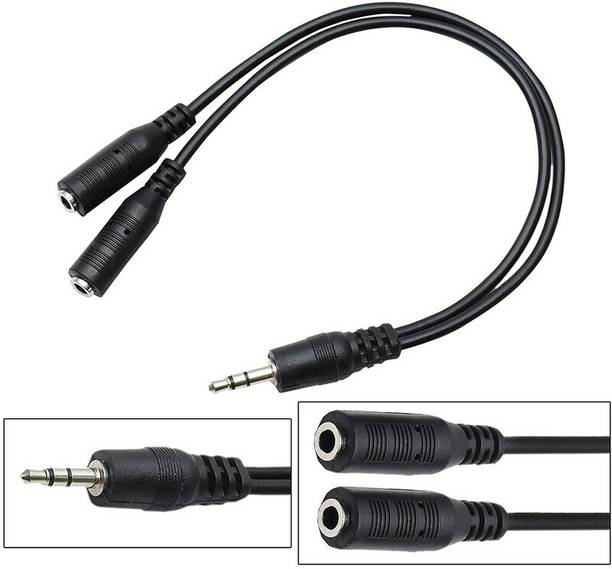STORITE Black 3.5mm Speaker/headphone Splitter Phone Converter