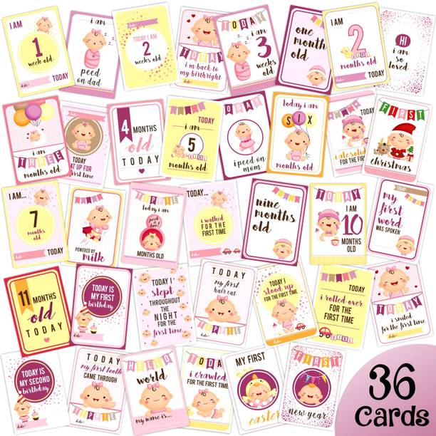 Wobbox Baby Monthly Age Milestone Card Greeting Card