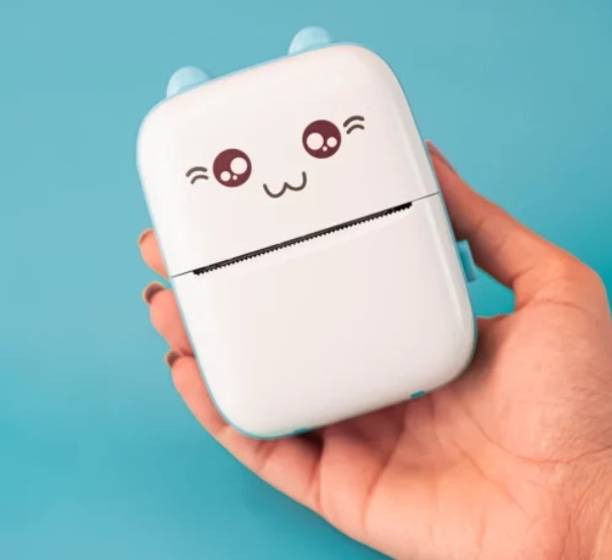 mahitek Bluetooth Mini Printer with 57mm thermal paper roll Adhensive Sticker Photo Printer