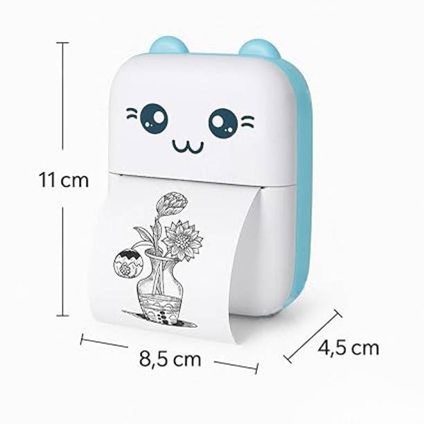 mahitek Kitty Themed Thermal Printer Battery Operated Ideal for Students Age 5+ Photo Printer