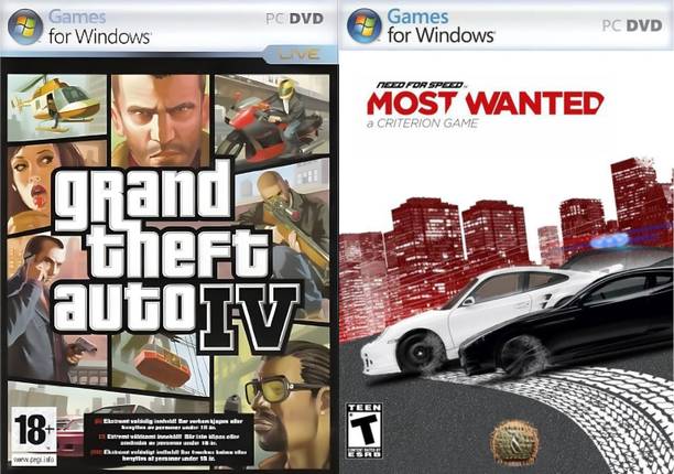 GTA 4 | Need For Speed 2012 | 2 In 1 DVD Combo | Offline Only