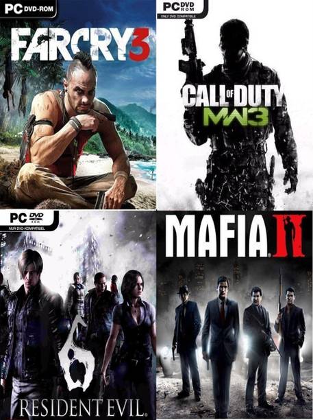 Farcry 3, Call of Duty MW 3, Resident Evil 6, Mafia 2 Top Four Game Combo (Offline Only) (Regular)