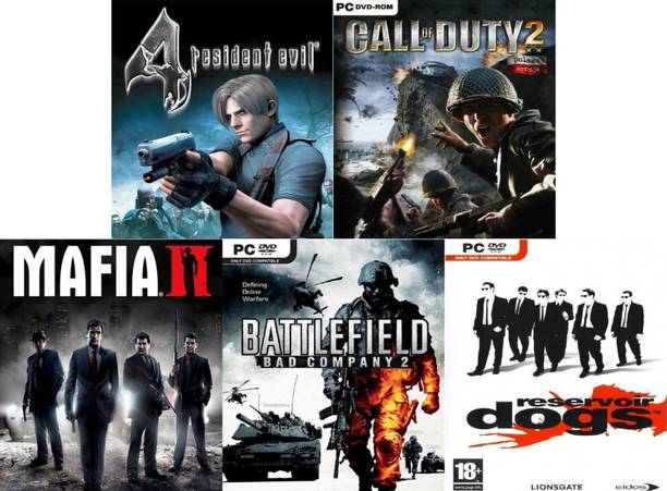 Resident Evil 4, Call of Duty 2, Mafia 2, Battlefield Bad Company 2, Reservoir Dogs Top Five Game Combo (Offline Only) (Regular)